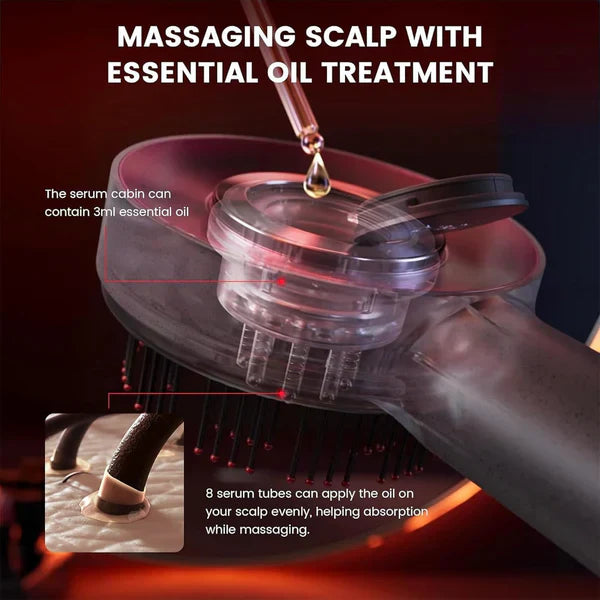 Aishru™ Scalp Massager Brush (Red) – فرشاة تدليك فروة الرأس (حمراء)