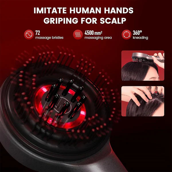 Aishru™ Scalp Massager Brush (Red) – فرشاة تدليك فروة الرأس (حمراء)