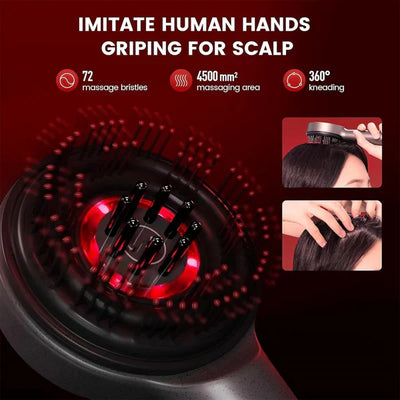 Aishru™ Scalp Massager Brush (Red) – فرشاة تدليك فروة الرأس (حمراء)