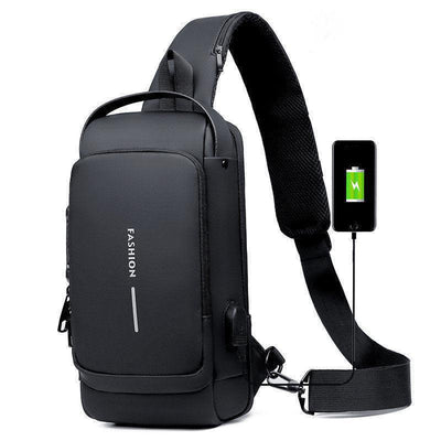 Multifunctional Anti-theft USB Charging Crossbody Shoulder Bag
