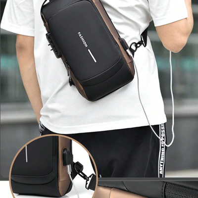 Multifunctional Anti-theft USB Charging Crossbody Shoulder Bag