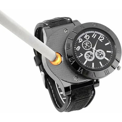 Aishru™Men's Military USB Lighter Watch